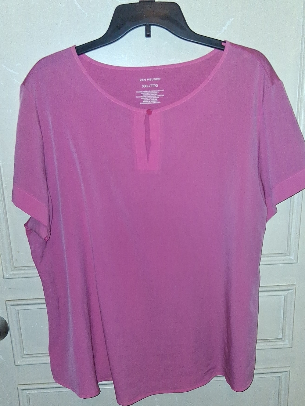 Van Heusen Mauve Short Sleeve Women's Blouse